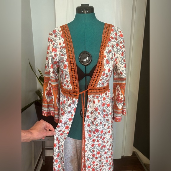 Cupshe Antonia Boho Front Tie Tassel Cover Up size small - Picture 2 of 14